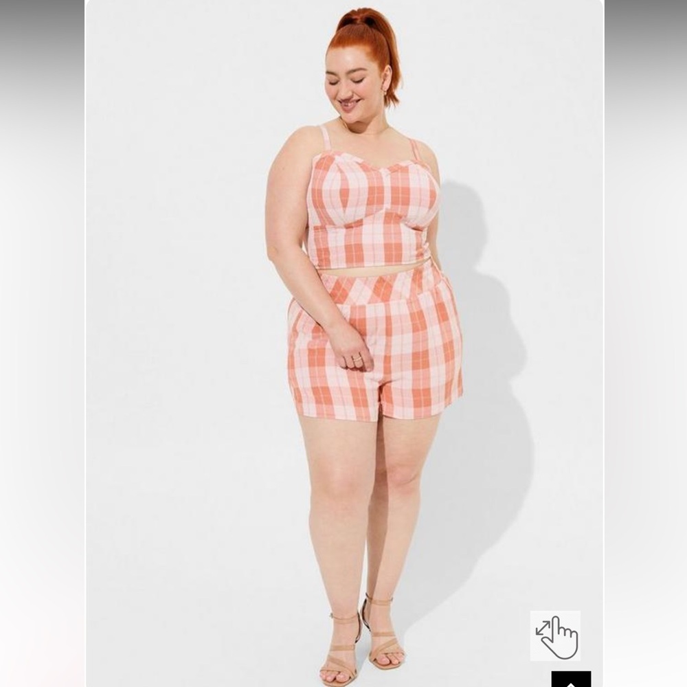 Torrid High Waisted Plaid Shorts